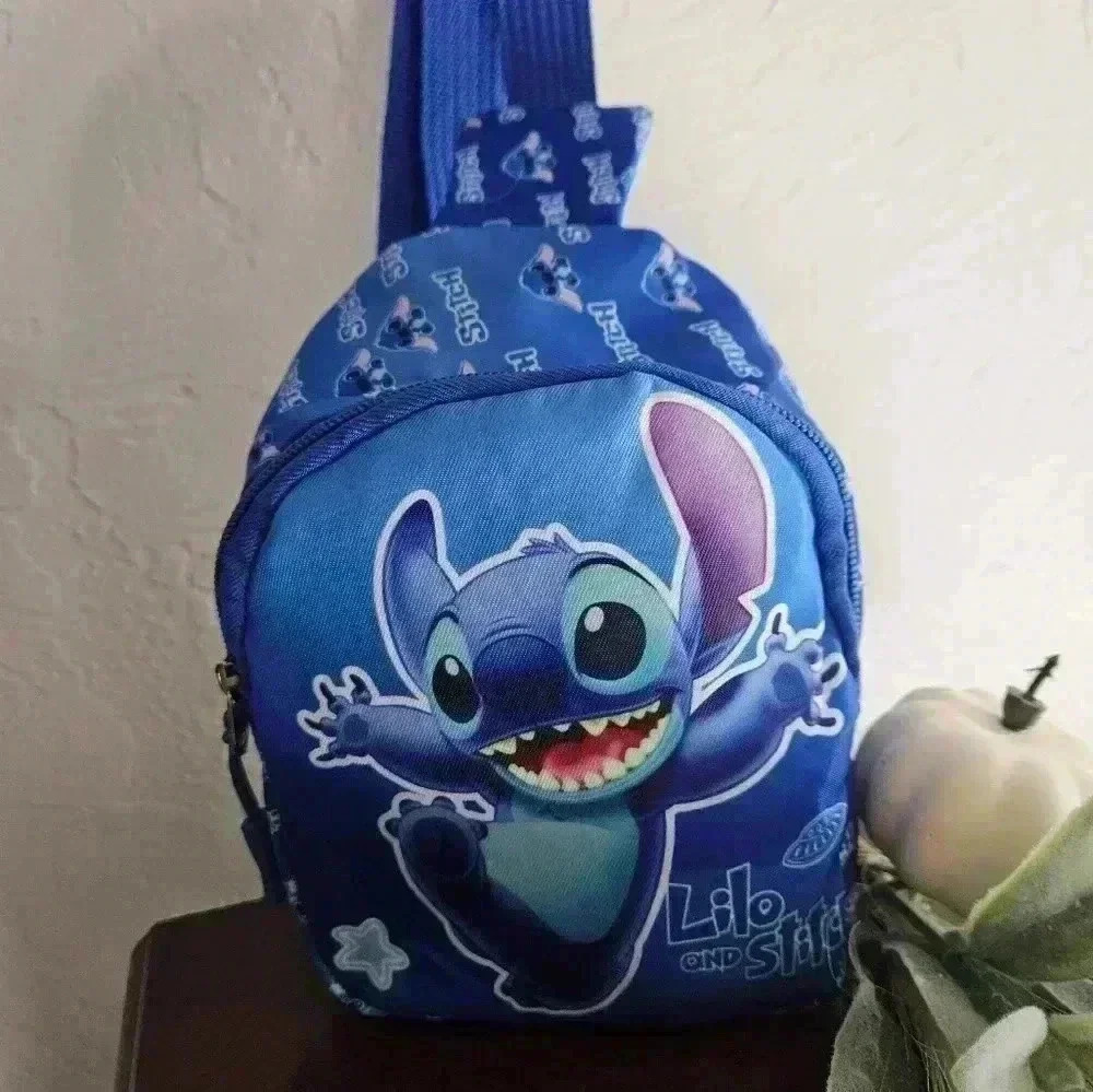Lilo & stitch cute, stylish, Disney blue, cross body bag for boys or girls.